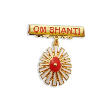 Shiv Baba Golden White Rays Badge – Divine Symbol of Faith