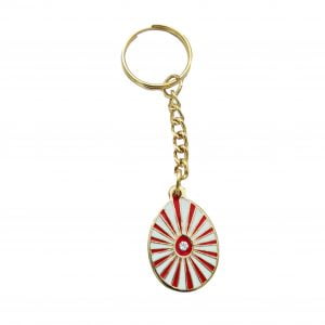 Shiv Baba White and Red Rays Metal Key Chain Brahma Kumaris